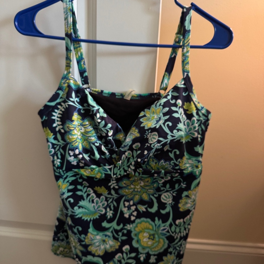 Lands End Underwire Tankini Top Size 12